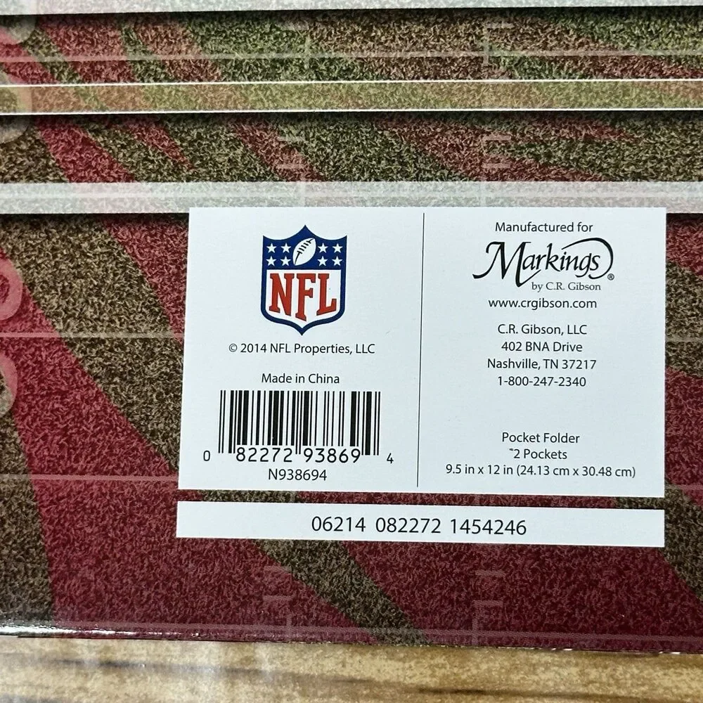 San Francisco Giants 49ers Pocket Folders C.R. Gibson Markings 9.5”x12” School‎